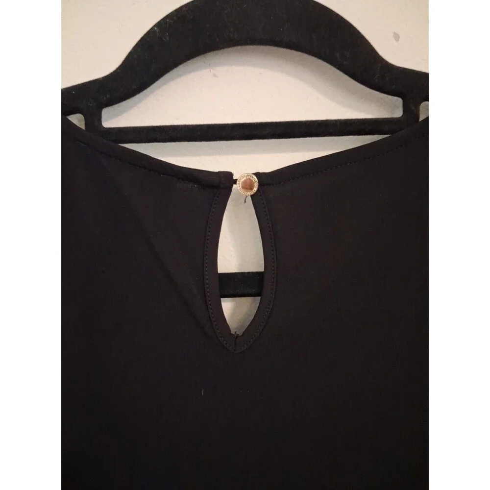 Carmen Marc Valvo Black Chain Tank Top Medium Taylor Swift Inspired Chic Mod - Picture 6 of 8